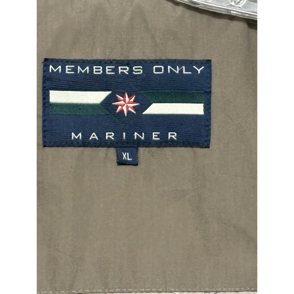 Members Only Jacket Mens Sz XL Beige Mariner Bomber Full Zip Lined Collared - Picture 7 of 9